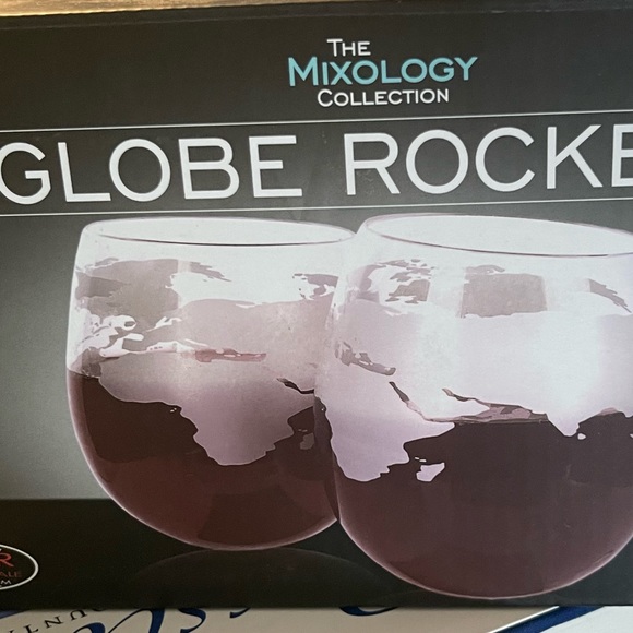 Globe RockerWhisky Brandy Cognac Round Bottom Drinkware set of 2 in box - Picture 7 of 8